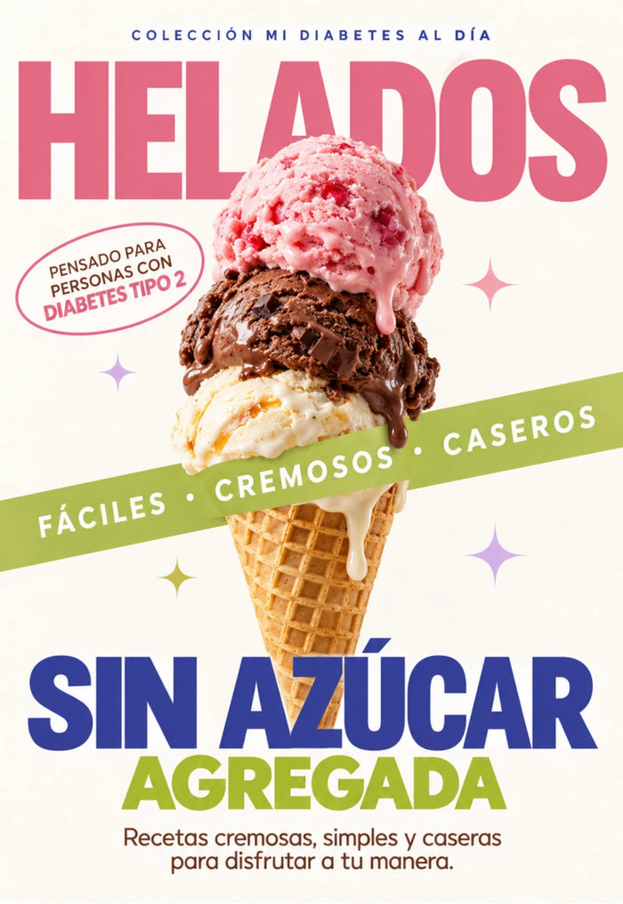 Portada del recetario Helados sin azúcar agregada